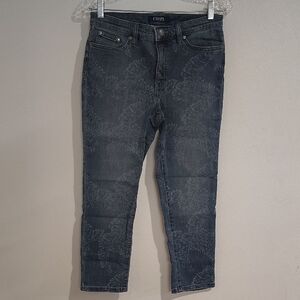 Chaps Blue Patterned Jeans